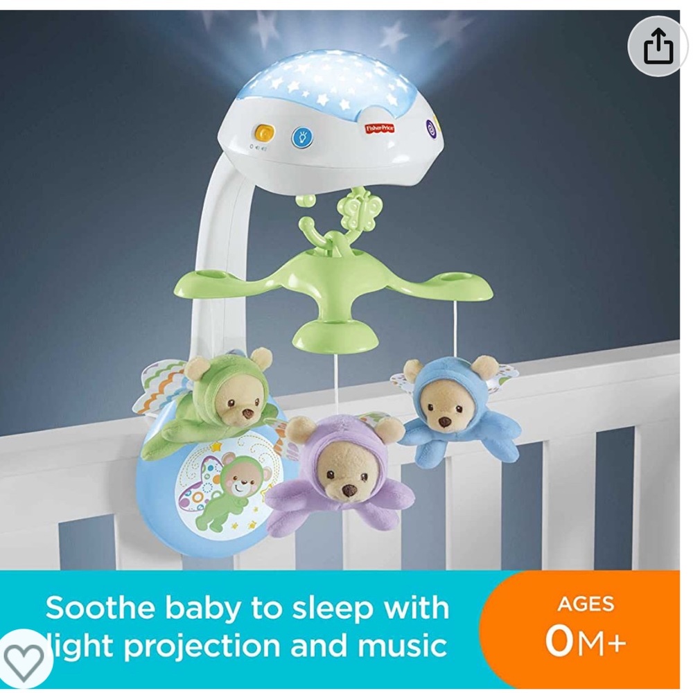 Fisher-Price 3-in-1 Projection Mobile, Sound Machine with Light Projection